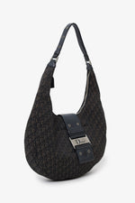 Christian Dior 2005 Black Diorissimo Canvas and Leather Street Chic Crossbody