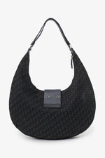 Christian Dior 2005 Black Diorissimo Canvas and Leather Street Chic Crossbody