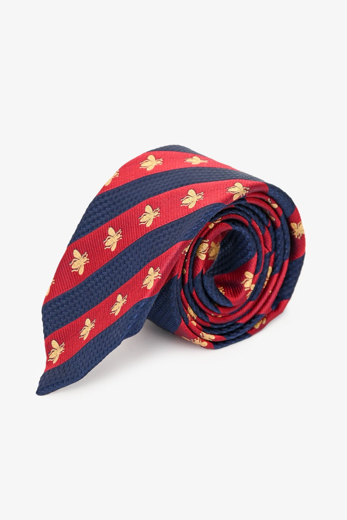 Gucci Burgundy/Navy Bumble Neck Tie