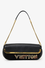 Louis Vuitton 2011 Limited Edition Black Suede Avant-Garde Pochette Clutch Bag