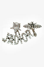 Christian Dior Silver Toned Crystal J'Adior/Bee Earrings