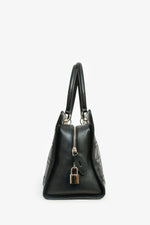 Christian Dior 2004 Black Cannage Leather East West Lady Dior Tote Bag