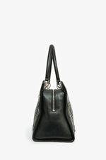 Christian Dior 2004 Black Cannage Leather East West Lady Dior Tote Bag