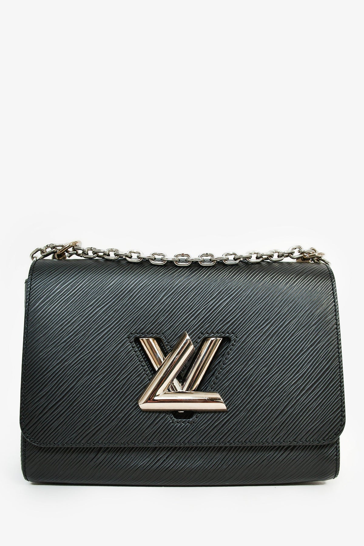 Louis Vuitton 2021 Black Epi Leather Twist MM Chain Bag