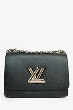 Louis Vuitton 2021 Black Epi Leather Twist MM Chain Bag