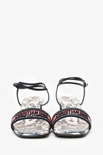 Christian Dior Embroidered Dway Ankle Strap Heeled Sandal Size 39.5