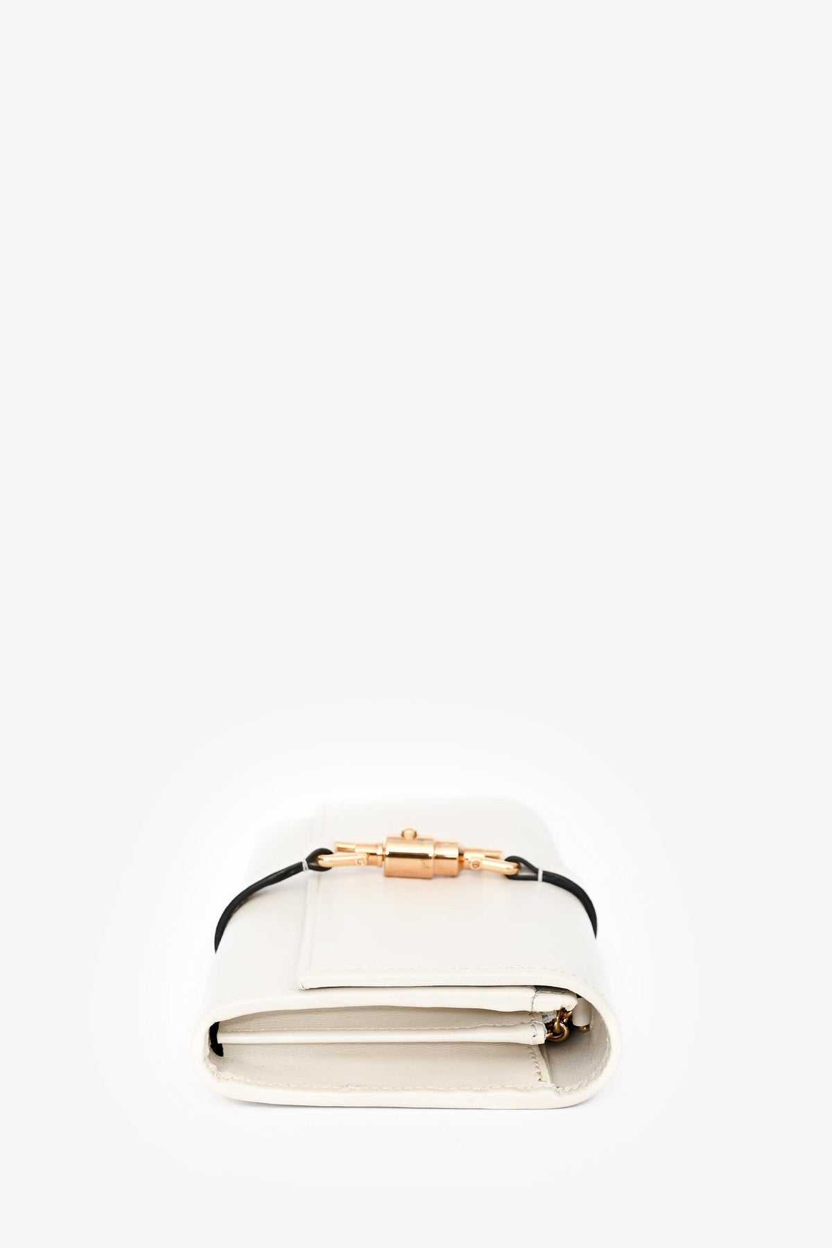 Gucci White Leather Piston Lock Jackie 1961 Mini