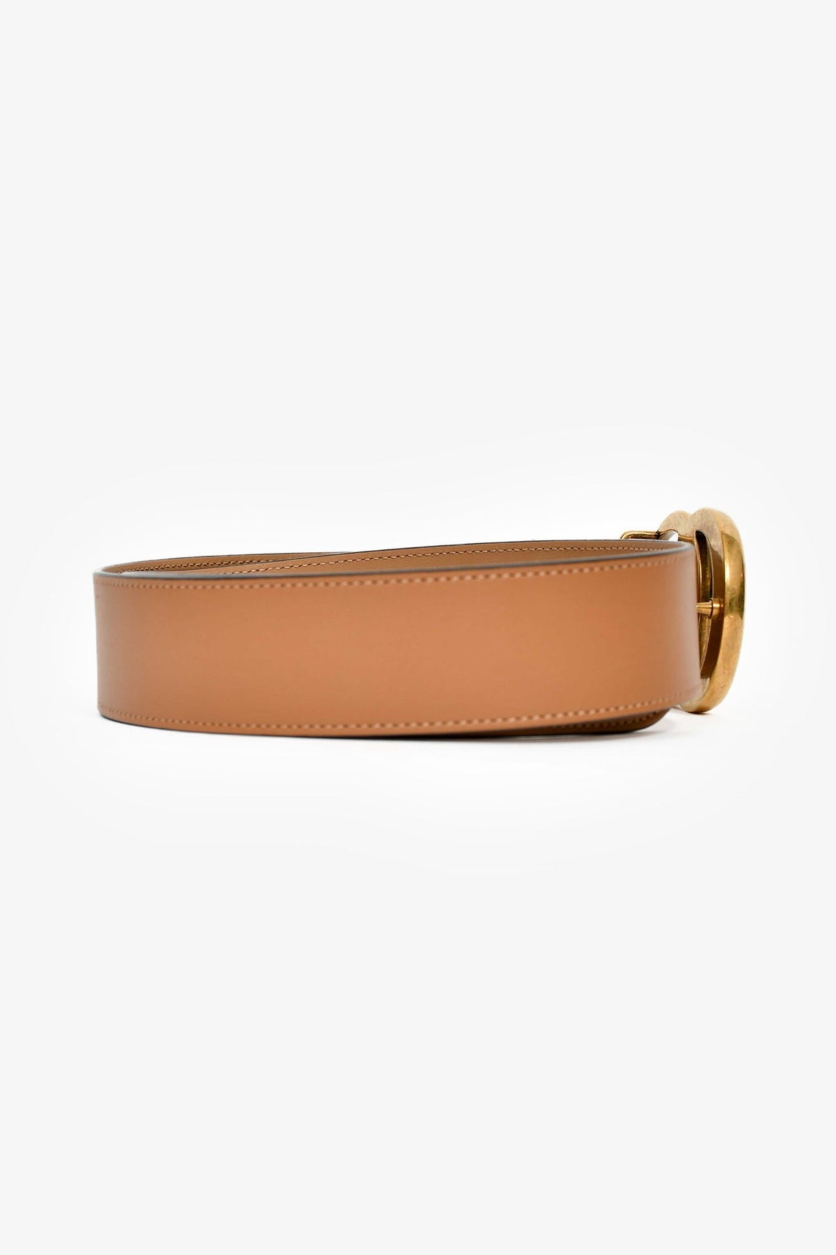 Gucci Brown Leather 1.5" GG Marmont Belt Size 80