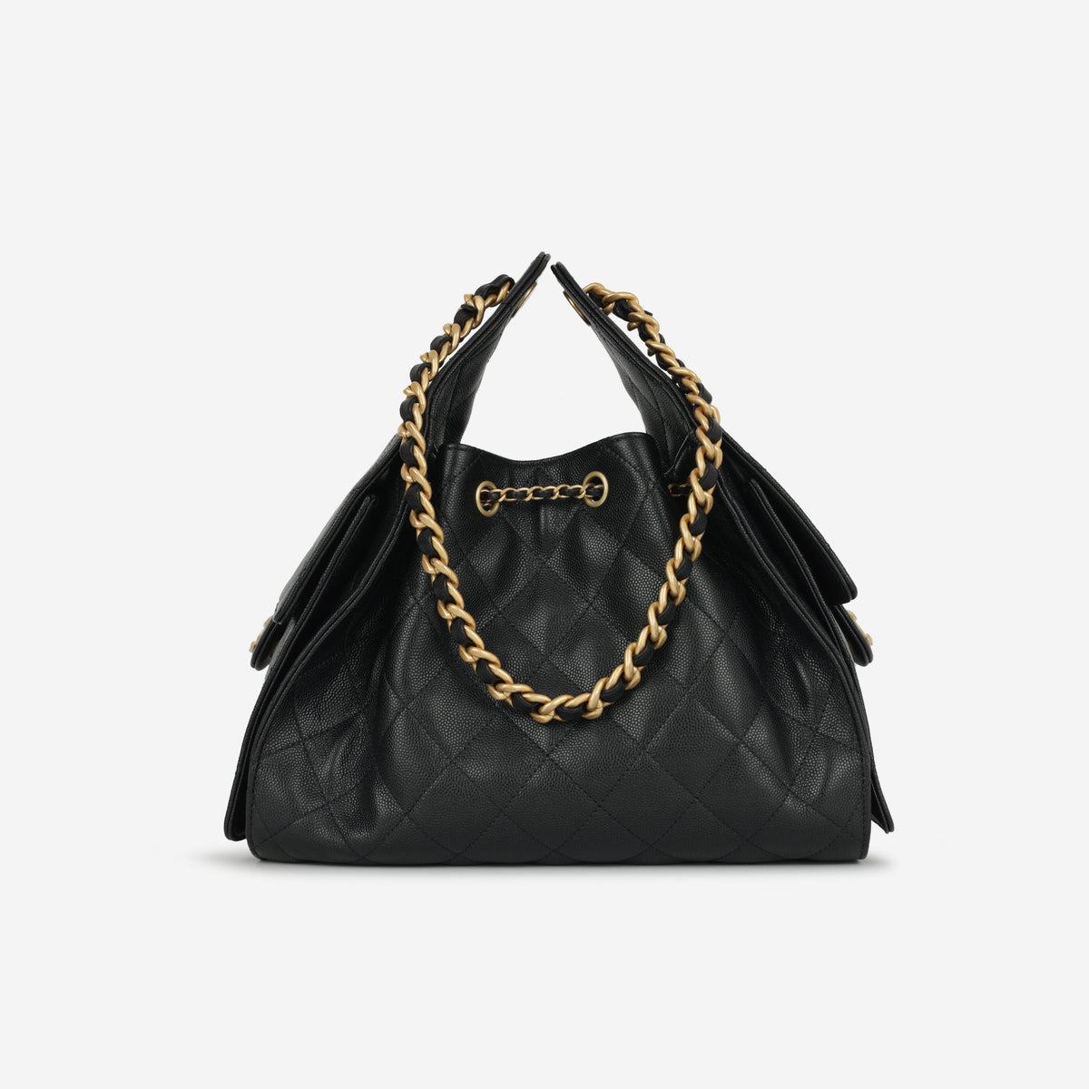 Chanel Small 25 Hobo - Black Caviar | Antique Gold Hardware