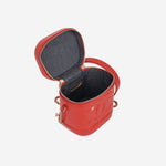 Chanel CC Timeless Vanity Case - Red Lambskin | Champagne Gold