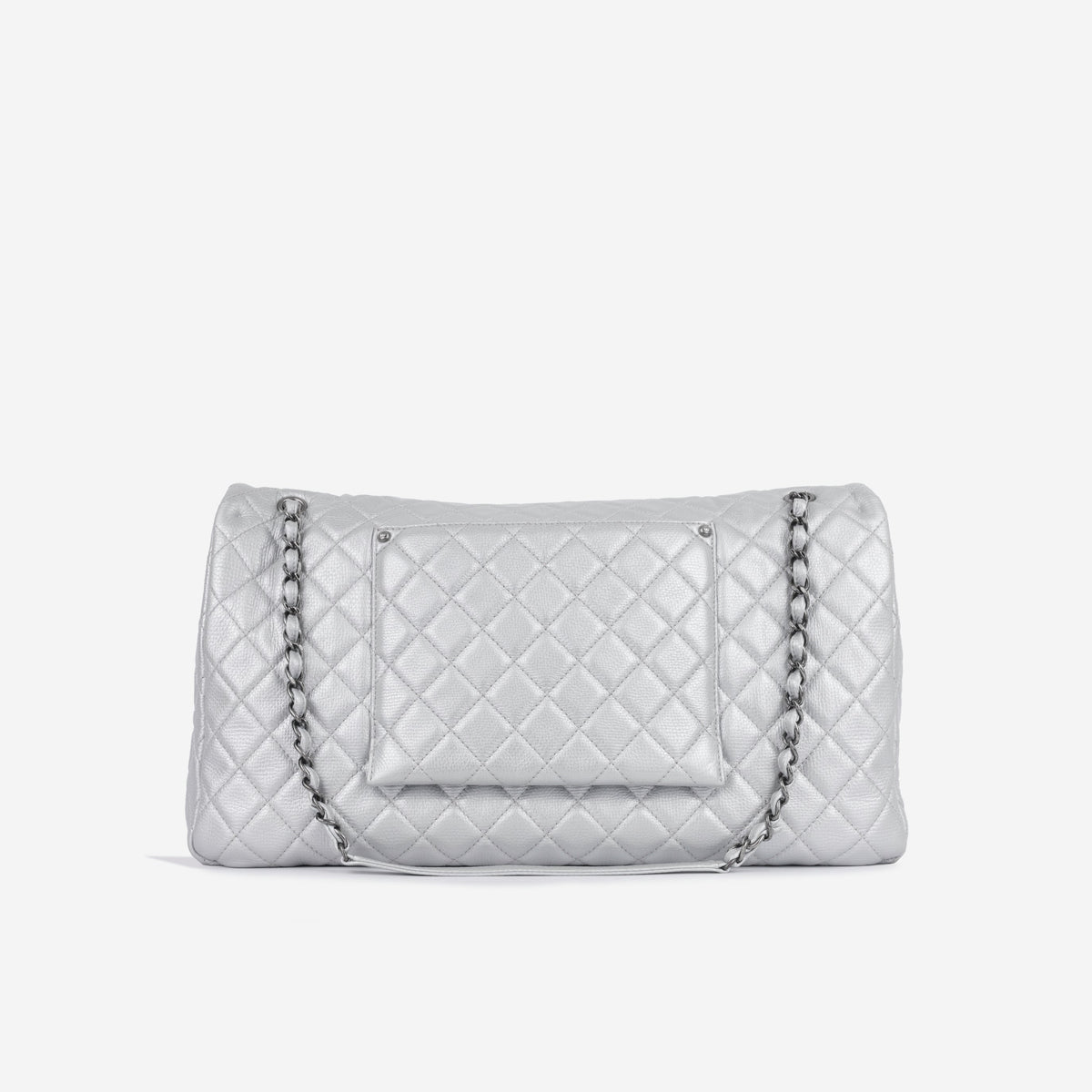 Chanel XXL Airline Flap - Silver Calfskin | Ruthenium Hardware