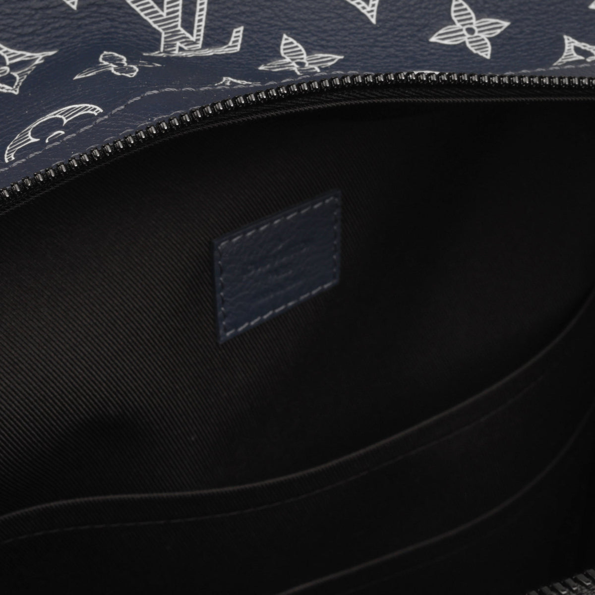 Louis Vuitton Discovery Backpack - Ink Blue Monogram Shadow (NWT)