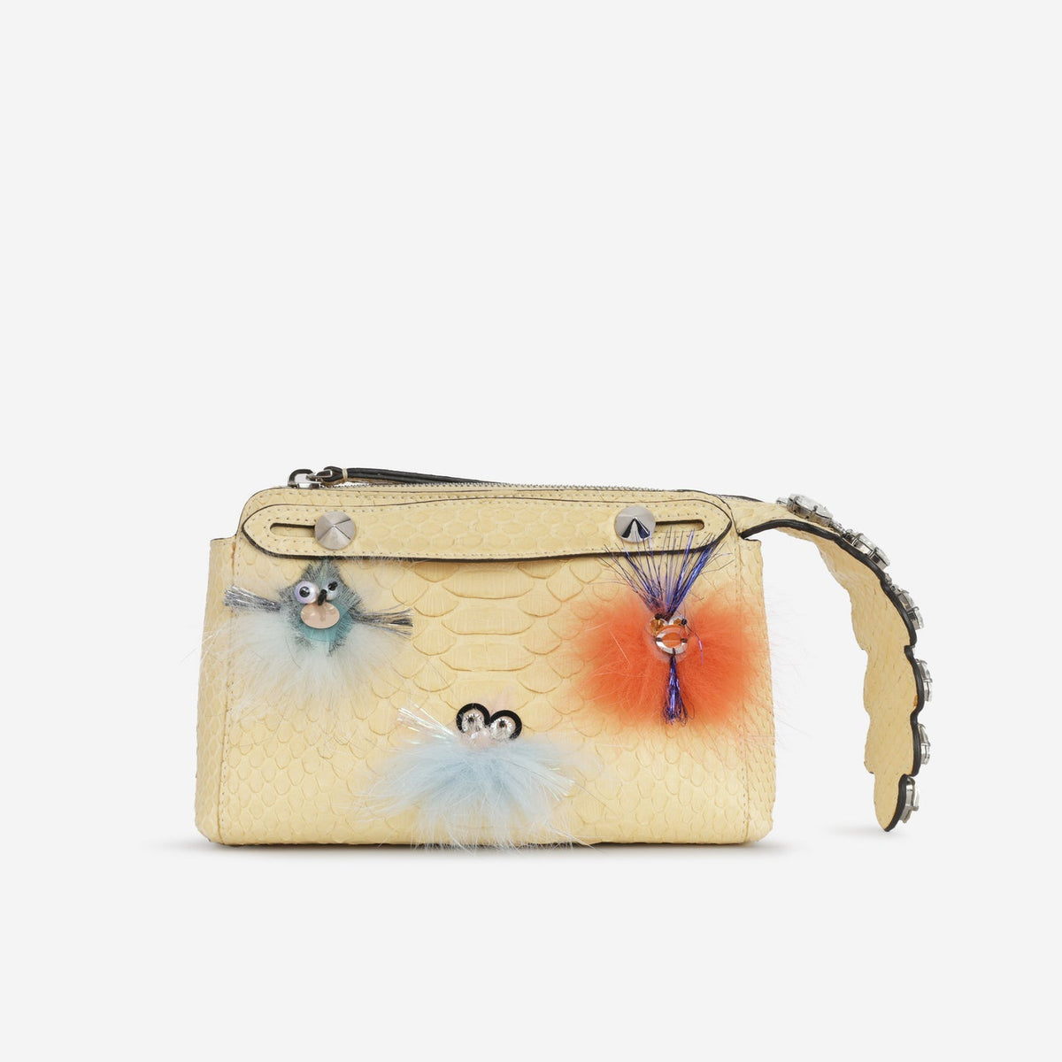 Fendi Fendi - Mini By The Way - Embellished Baby Yellow Python SHW - Pre-Loved