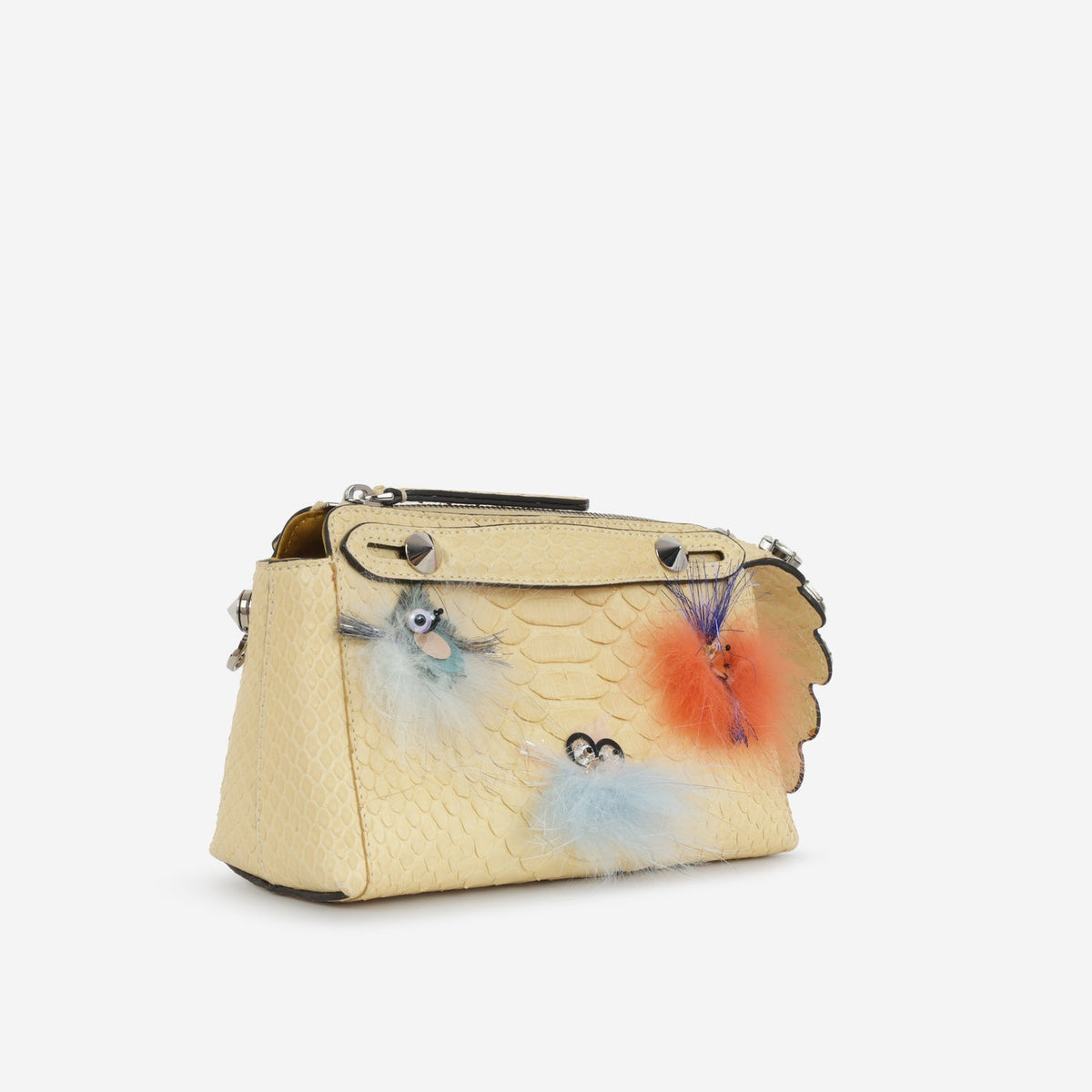 Fendi Fendi - Mini By The Way - Embellished Baby Yellow Python SHW - Pre-Loved
