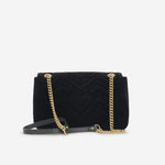Gucci Gucci - GG Marmont Shoulder Bag - Black Velvet GHW - Pre-Loved