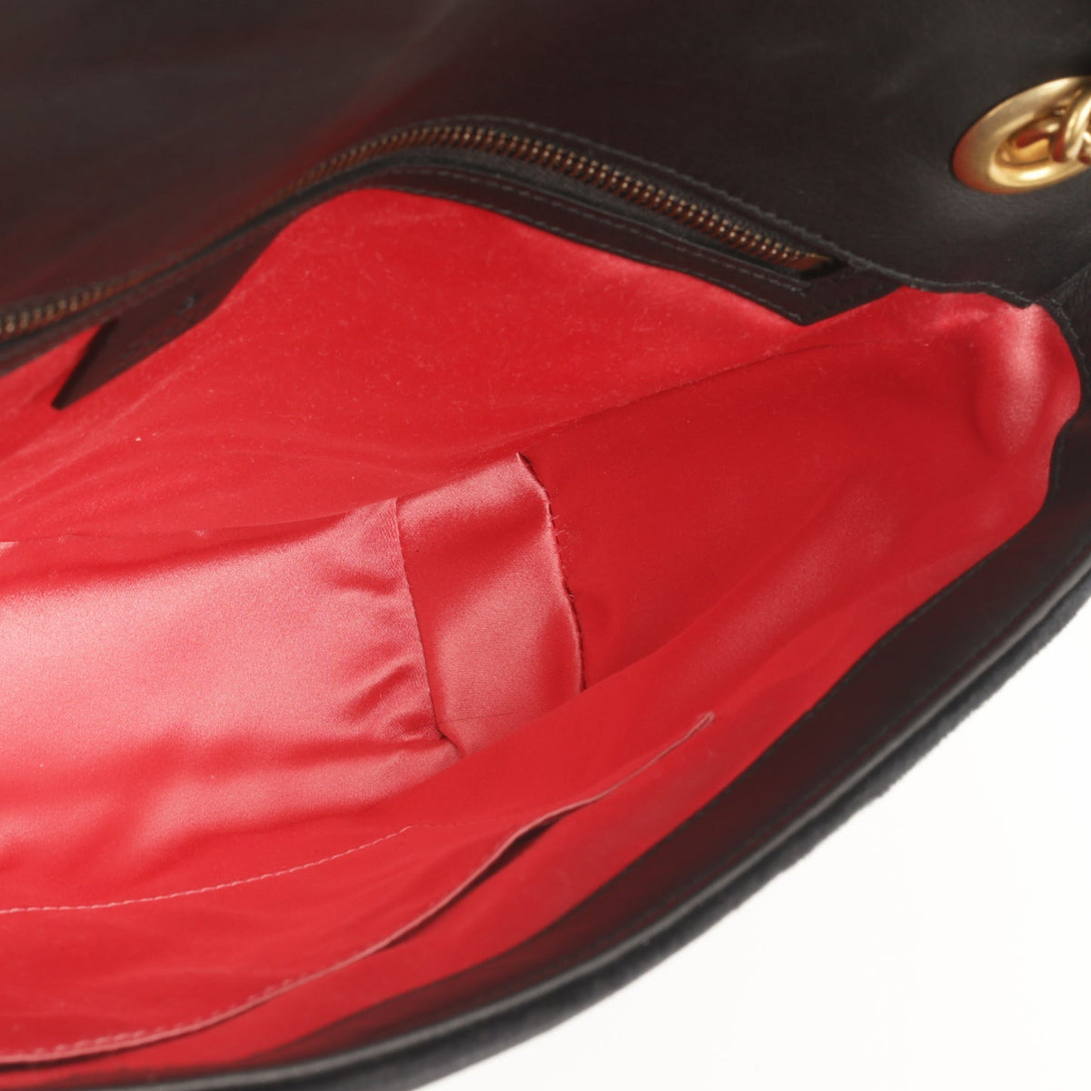 Gucci Gucci - GG Marmont Shoulder Bag - Black Velvet GHW - Pre-Loved