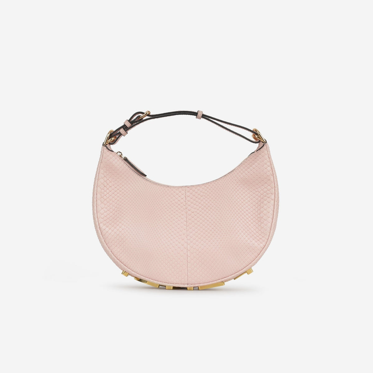 Fendi Fendi - Fendigraphy Small Hobo Bag - Baby Pink Python GHW - Pre-Loved