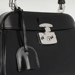 Gucci Gucci - Lady Lock Top Handle - Black Calfskin SHW - Pre-Loved