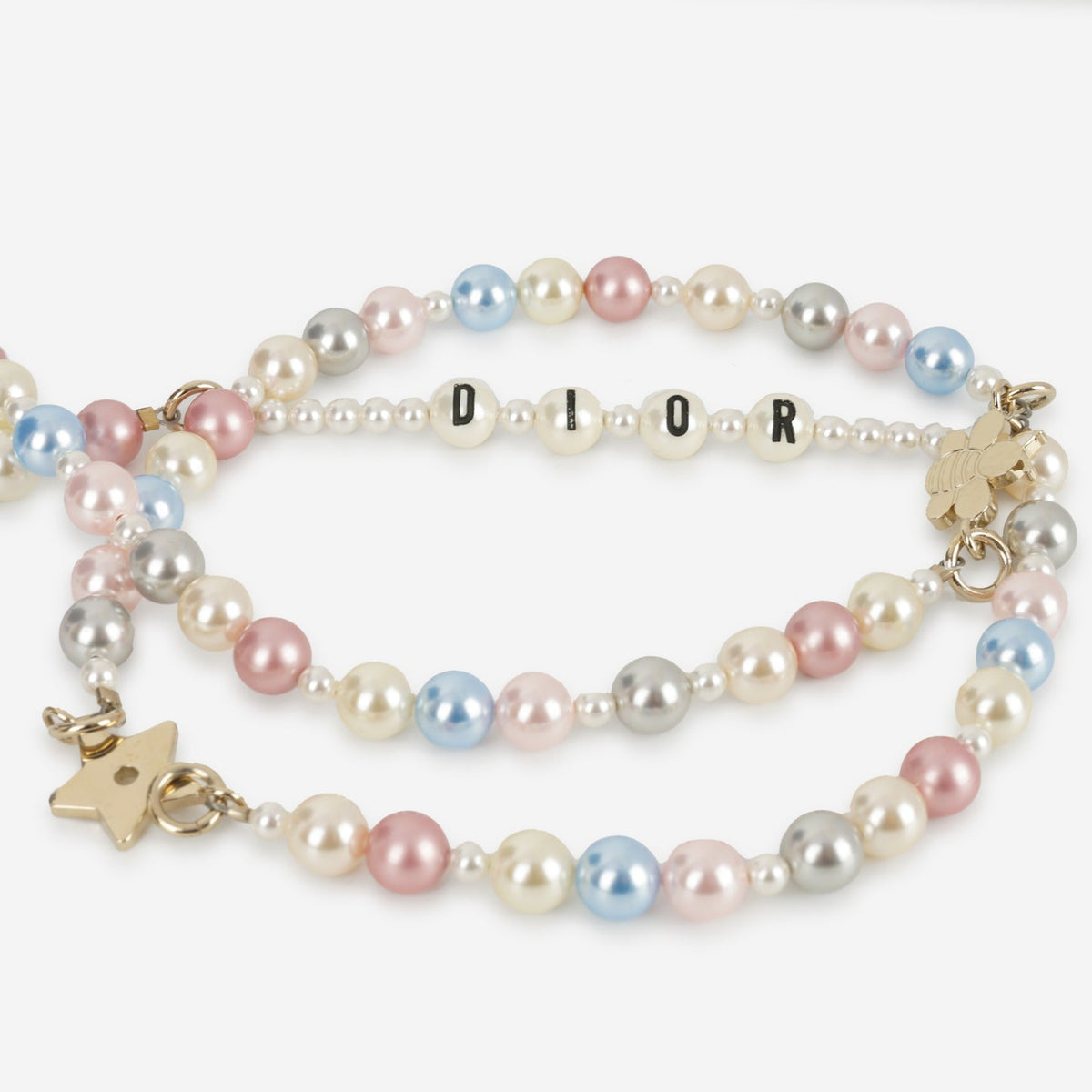 Dior - Mini Star Crossbody Bag - Blue Denim Multi Pearl CGHW - Pre-Loved