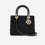 Dior Lady Dior Black Mixed Tweed CGHW