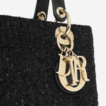 Dior Lady Dior Black Mixed Tweed CGHW