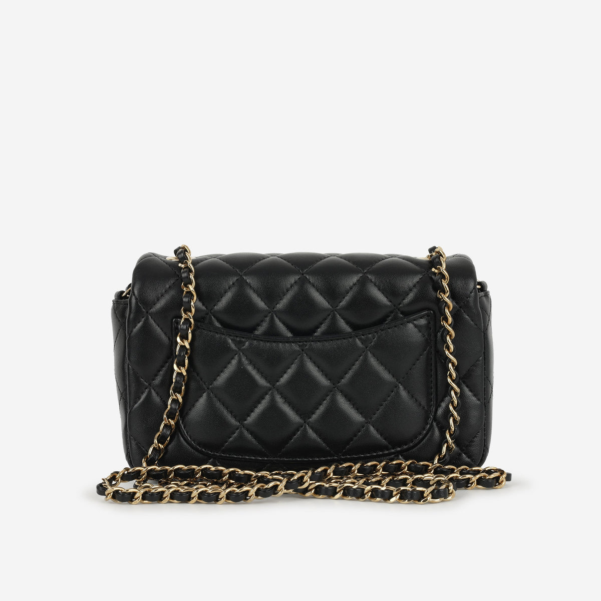 Chanel Slim Mini Rectangular - Black Lambskin | Champagne Gold Hardware