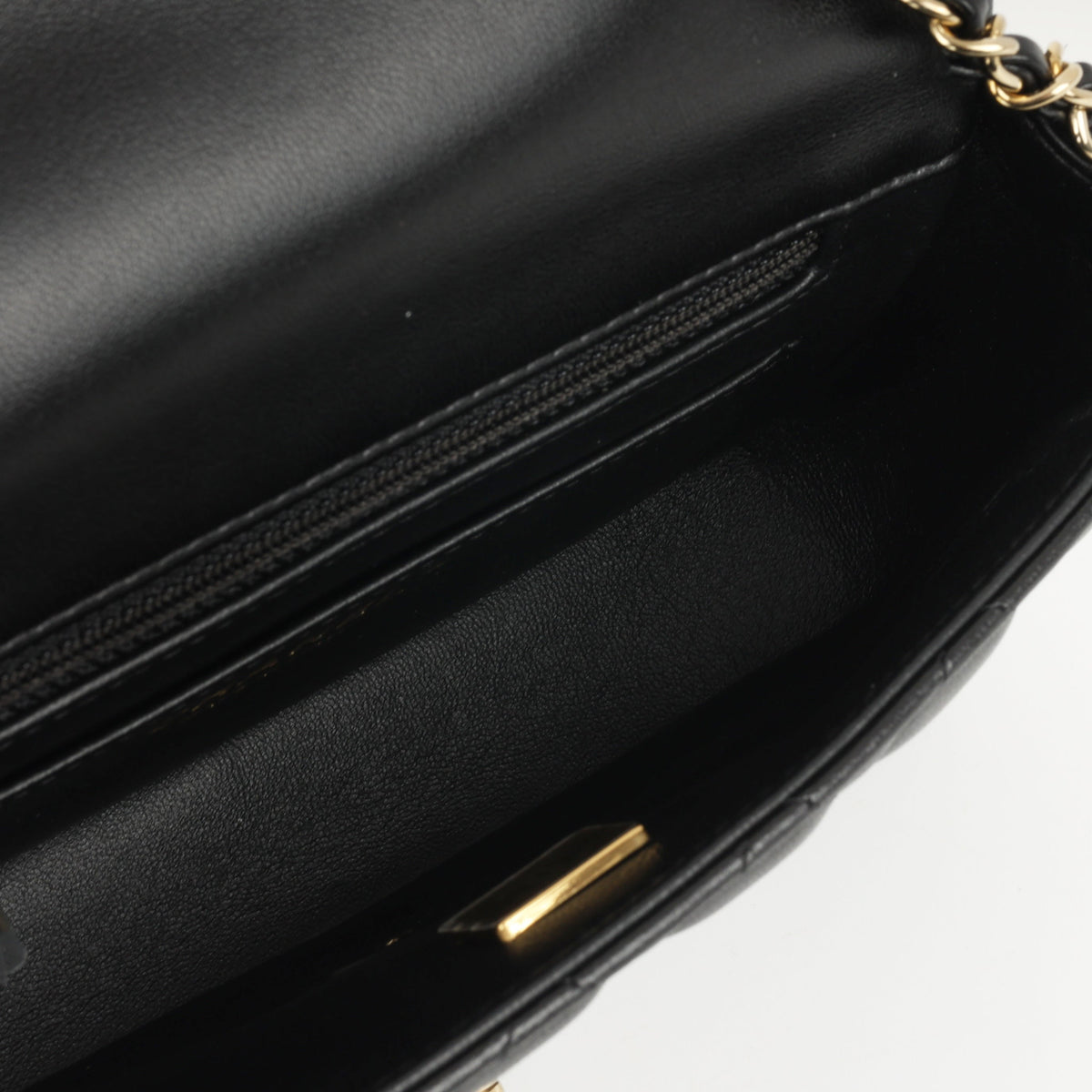 Chanel Slim Mini Rectangular - Black Lambskin | Champagne Gold Hardware