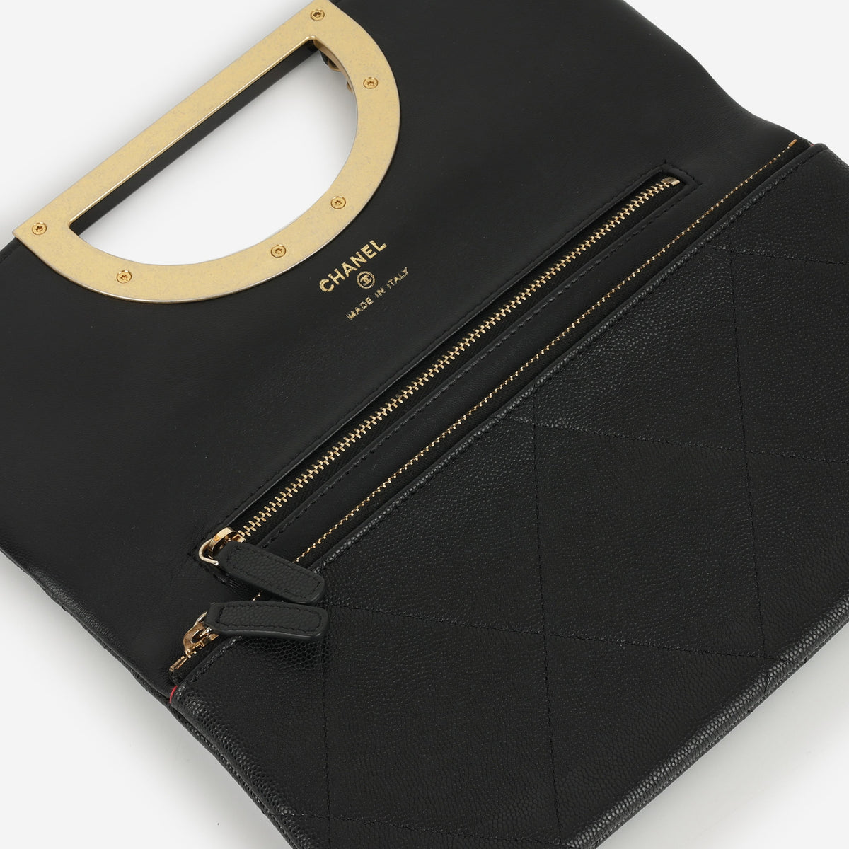 Chanel Woven Chain Handle Clutch