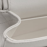 Chanel Medium Classic Flap - White Caviar | Champagne gold hardware