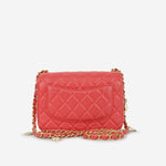 Chanel Seasonal CC Pins Flap - Red Lambskin | Gold Hardware