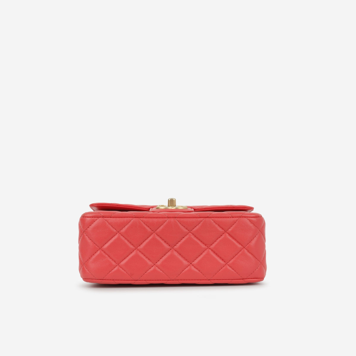 Chanel Seasonal CC Pins Flap - Red Lambskin | Gold Hardware