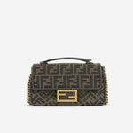 Fendi Midi Chain Baguette - FF Jacquard Monogram | Gold Hardware