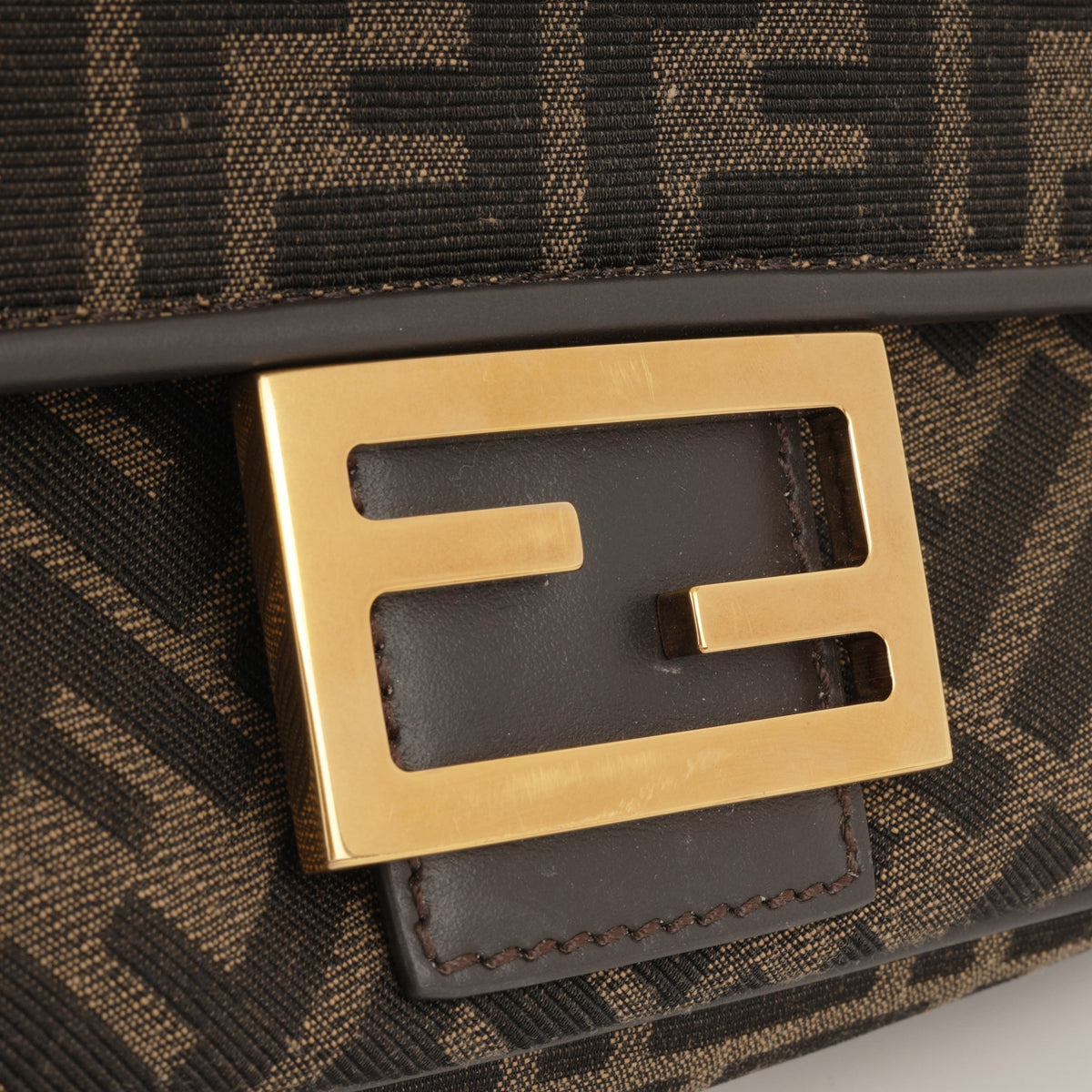 Fendi Midi Chain Baguette - FF Jacquard Monogram | Gold Hardware