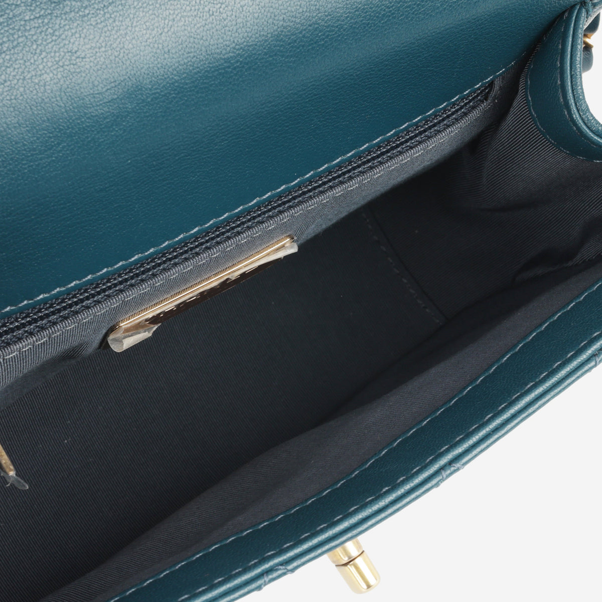 Chanel Infinity Top Handle - Blue Calfskin | Gold Hardware