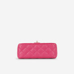Chanel Mini Strass Top Handle Flap - Fuchsia Lambskin | Champagne Gold