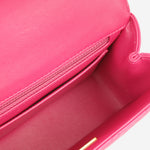 Chanel Mini Strass Top Handle Flap - Fuchsia Lambskin | Champagne Gold