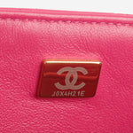 Chanel Mini Strass Top Handle Flap - Fuchsia Lambskin | Champagne Gold