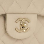 Chanel Classic Jumbo Double Flap - Ecru Caviar | Champagne Gold Hardware