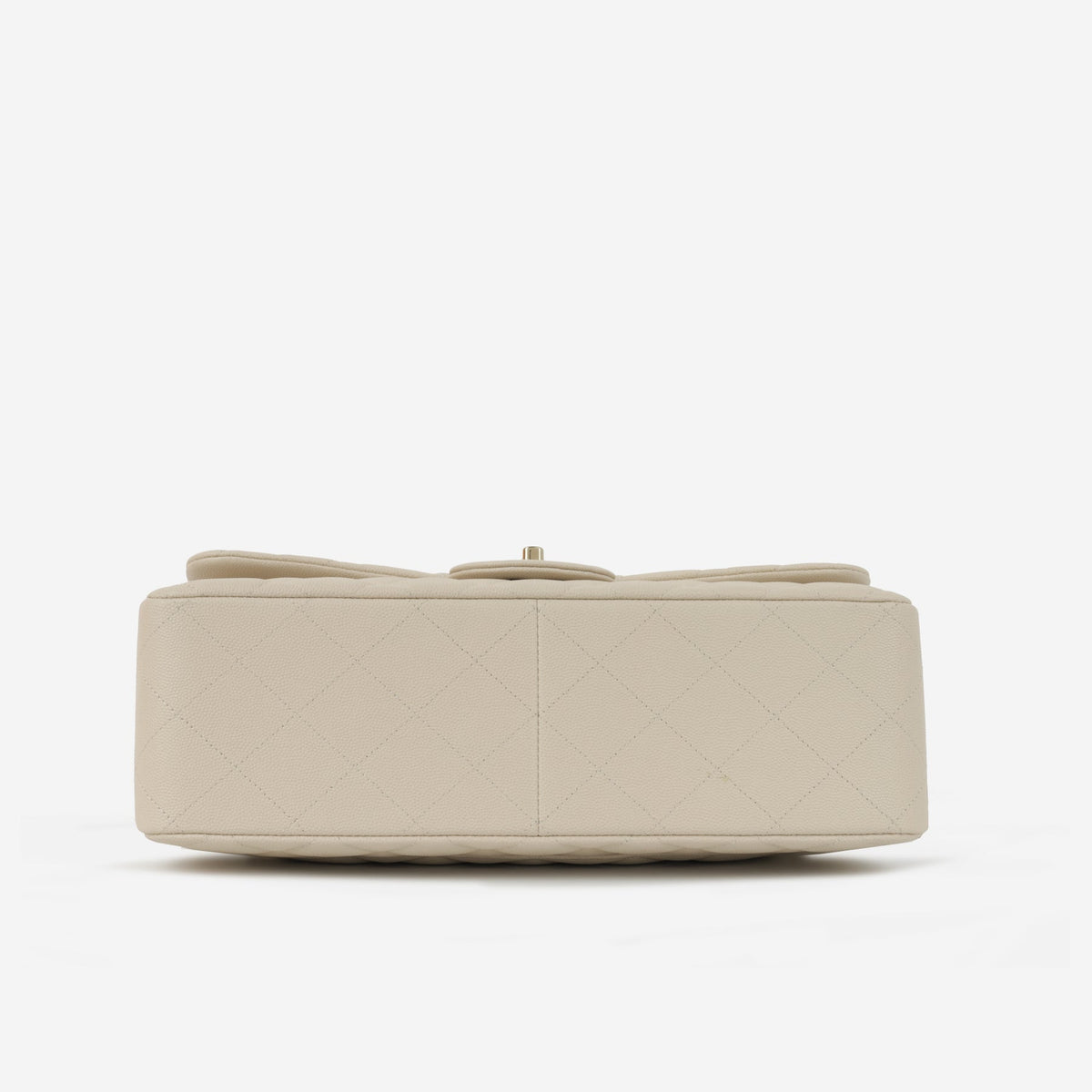 Chanel Classic Jumbo Double Flap - Ecru Caviar | Champagne Gold Hardware