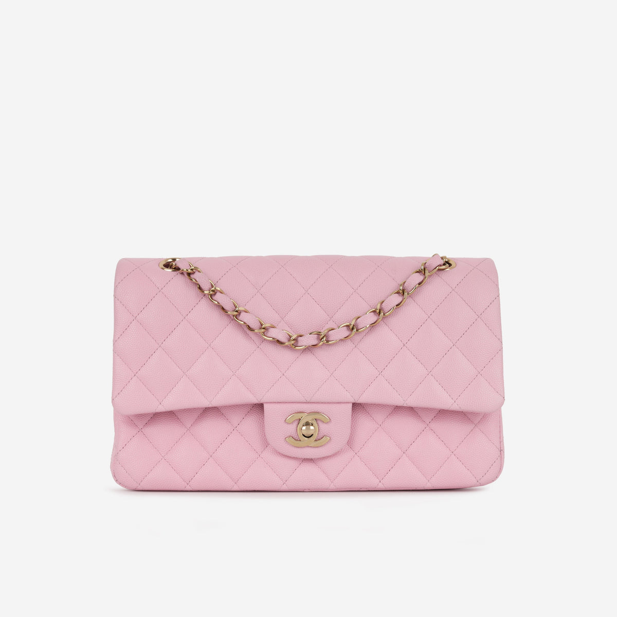 Chanel Medium Classic Flap - Pink Caviar | Champagne Gold Hardware