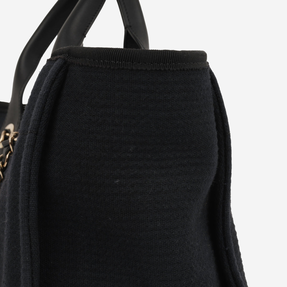 Chanel Small Deauville - Black Mixed Fabrics | Champagne Gold Hardware