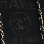 Chanel Small Deauville - Black Mixed Fabrics | Champagne Gold Hardware