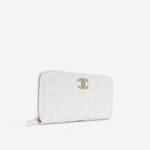 Chanel Zipped Long Wallet | Champagne Gold Hardware