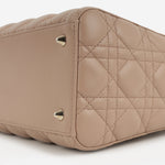 Dior Medium Lady Dior - Blush Lambskin | Champagne Gold Hardware