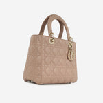 Dior Medium Lady Dior - Blush Lambskin | Champagne Gold Hardware