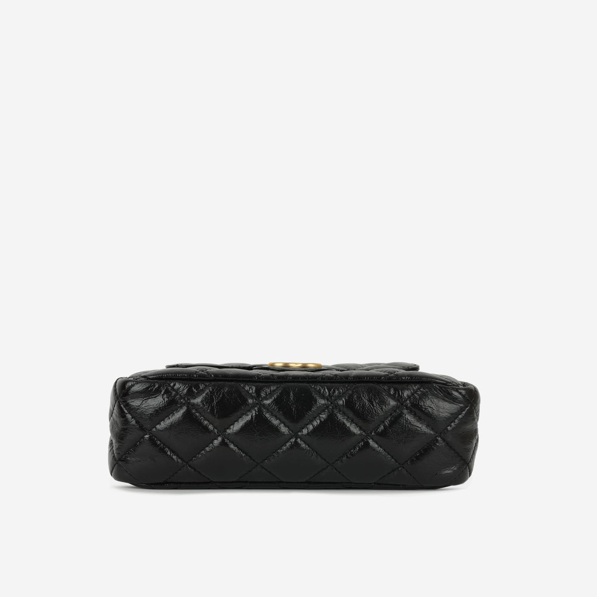 Chanel Small Hobo Bag - Black Shiny Crumpled Calfskin | Gold Hardware