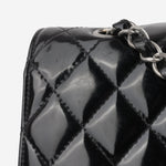 Chanel Medium Classic Flap - Black Patent | Silver hardware