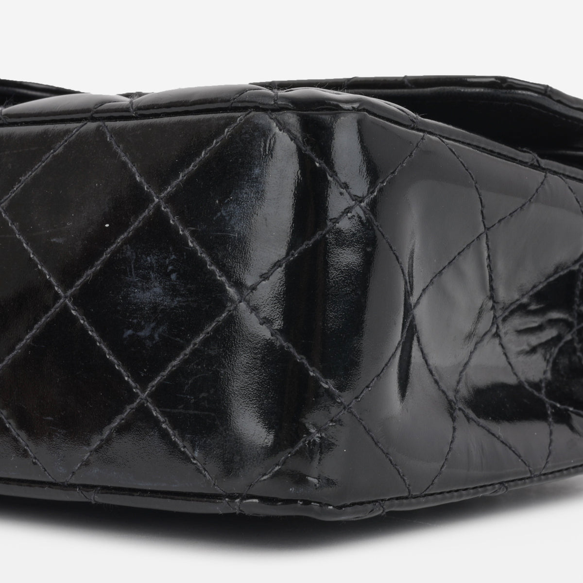 Chanel Medium Classic Flap - Black Patent | Silver hardware