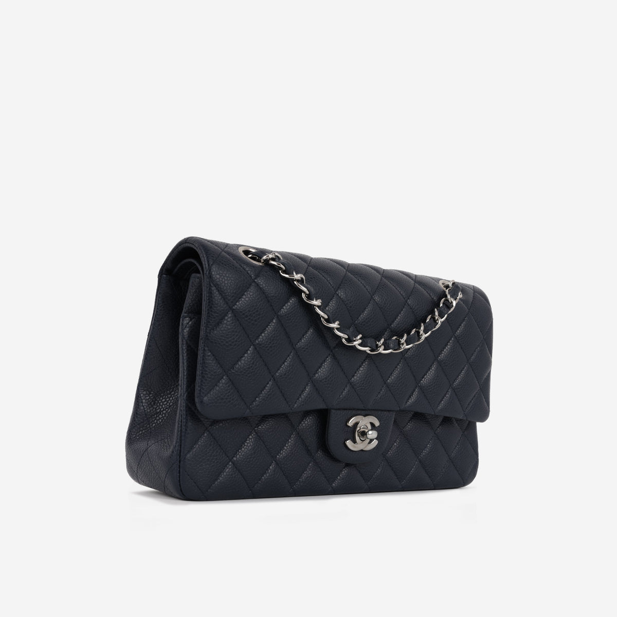 Chanel Medium Classic Flap - Navy Caviar | Silver Hardware