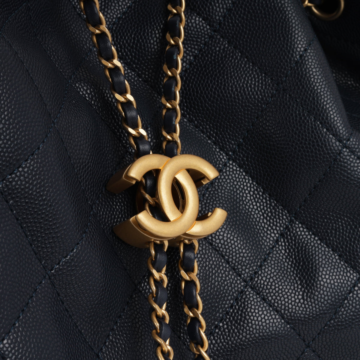Chanel Medium 25 Hobo Bag - Midnight Blue Caviar | Antique Gold-tone Hardware